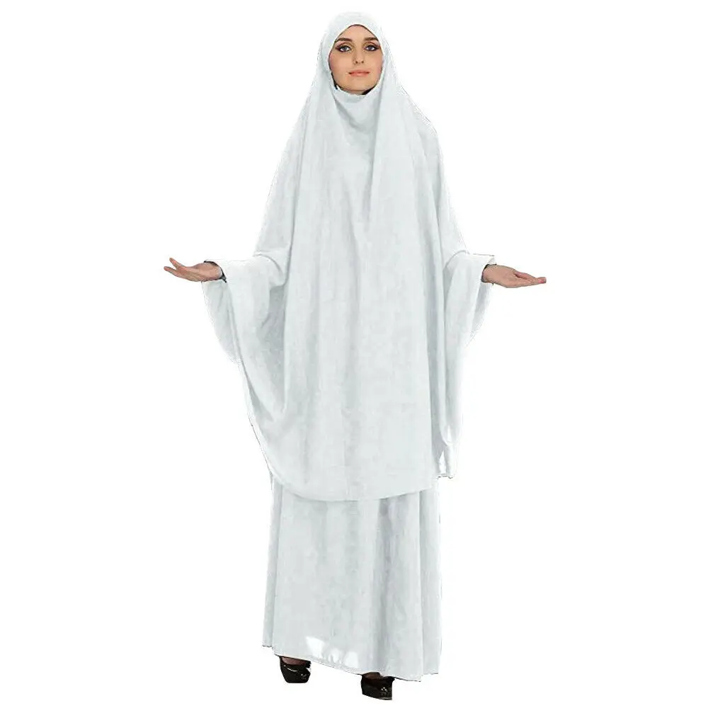 2 Töö Naiste Palve Määrata Moslemi Abaya Jilbab Araabia Hijab Sall Maxi Seelik Islami Õhuliini Täielikult Katta Jumalateenistuse Ramadan Lähis-Ida 1