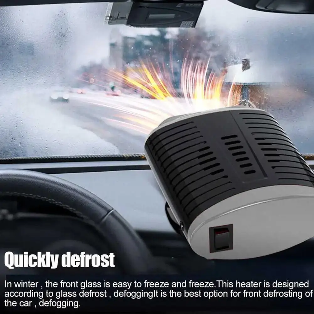 Kaasaskantav Auto Auto Soojendus Defroster Demister Elektrilise Kütteseadme Esiklaas 360 Kraadise Pöörde ABS Küte Jahutus Ventilaator Defogger 5