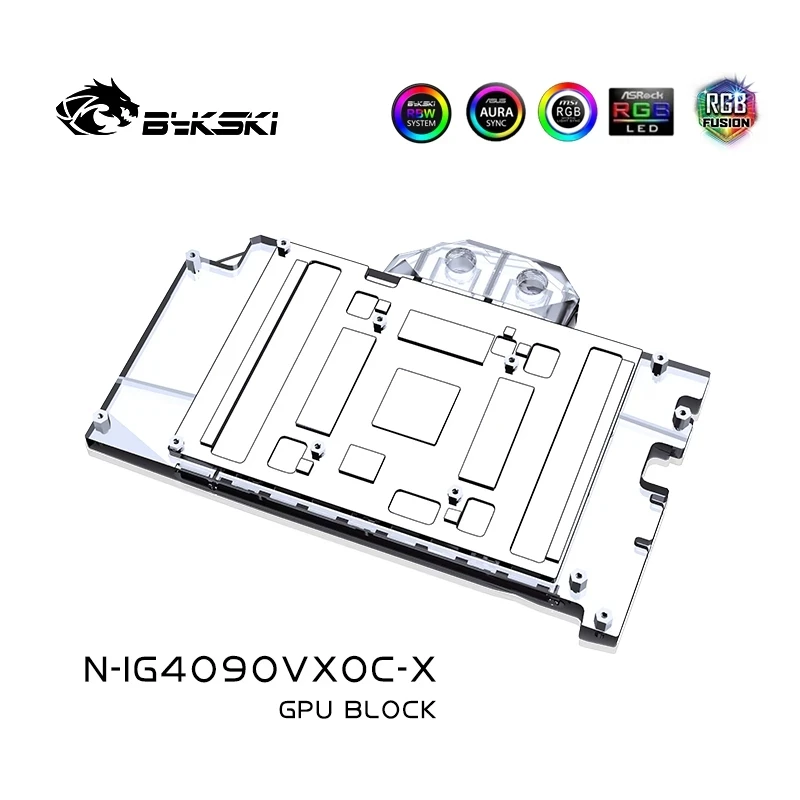Bykski Vee Block Värvikas Radeon RTX 4090 Vulcan OC GPU Kaart / Vasest Jahutus Radiaator RGB SYNC / N-IG4090VXOC-X 2
