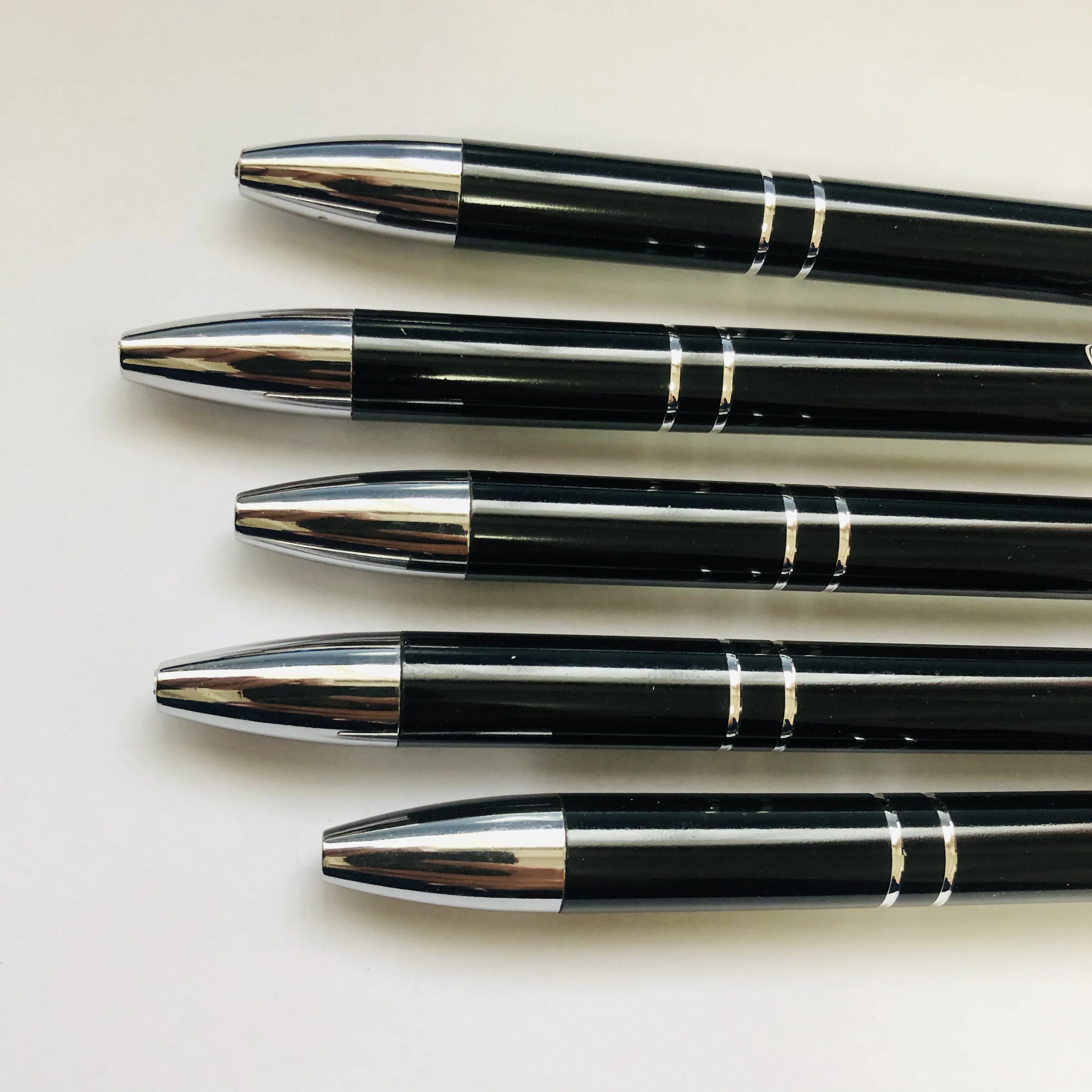 Isikliku musta alumiiniumist pastapliiats reklaami luksus pen kohandatud logo odav metallist pastapliiats 2