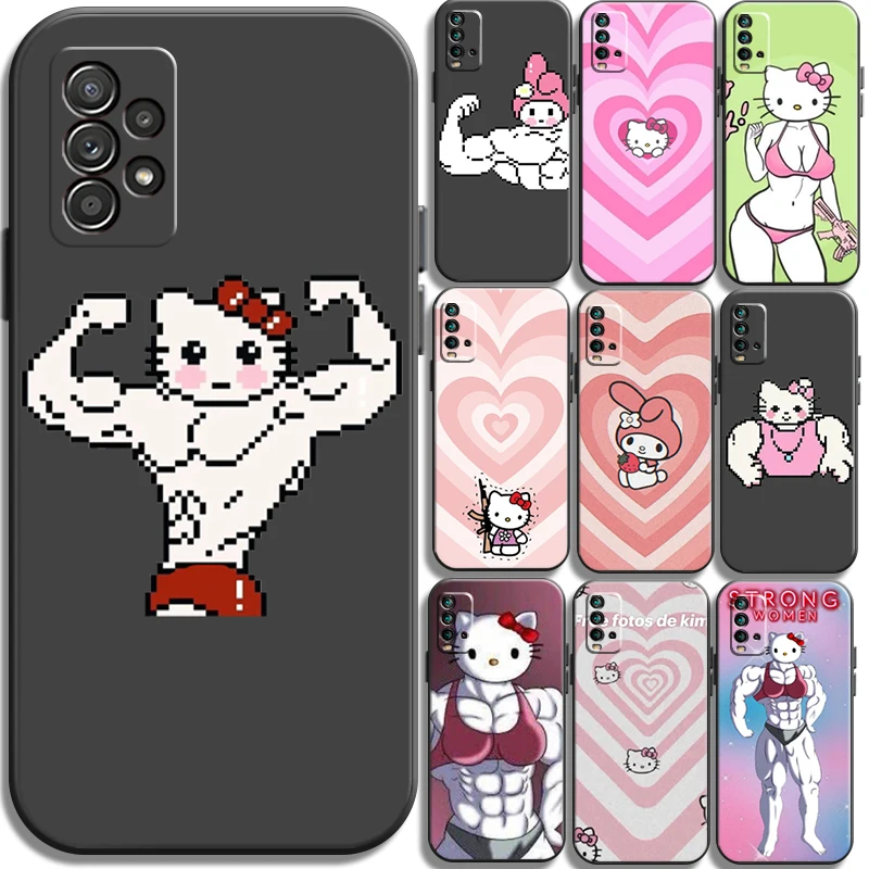 Hello Kitty Armas Telefon Juhtudel Xiaomi Redmi Lisa 10 10S 10 Pro POCO F3 GT X3 GT M3 Pro X3 NFC Funda Pehme TPU Coque