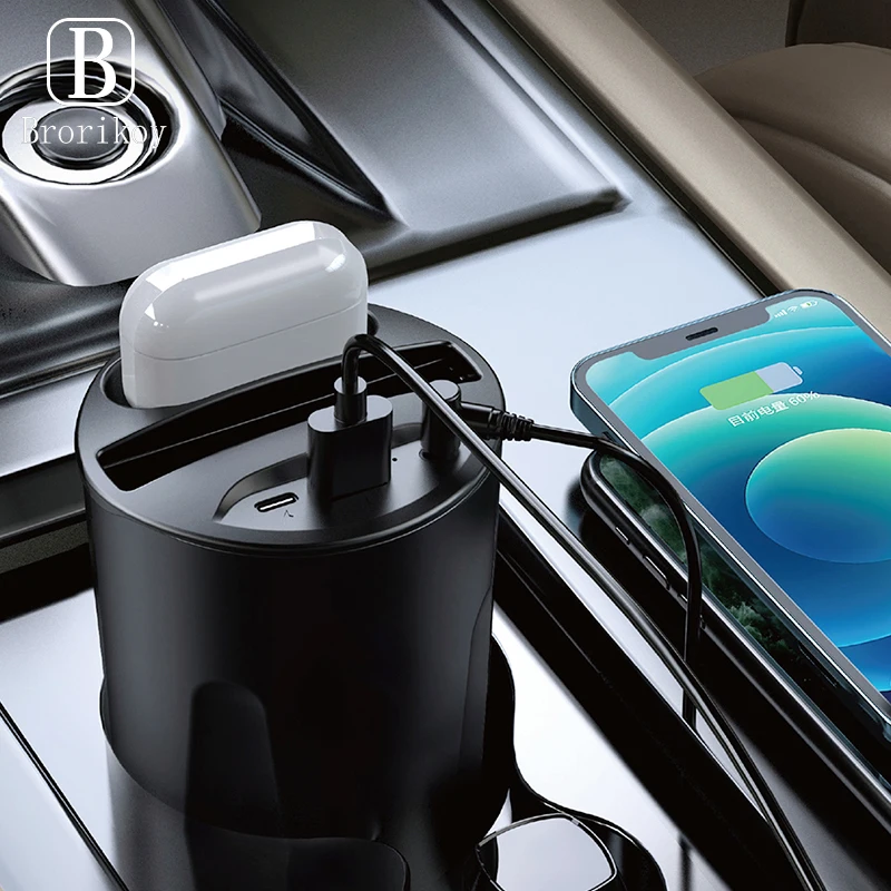 15W Auto Traadita Laadimise autolaadija Mini Cup Samsung S21 20 iPhone 13 12 11 X-XR Huawei Juhtmeta Laadija Auto Kiire Laadijad