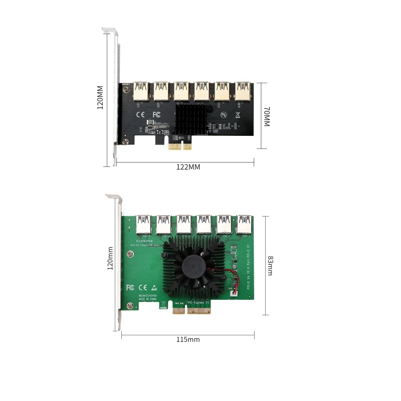 ASM1187E Peamine Kiip PCIE 1 kuni 6 USB3.0 Ärkaja Kaardid Elektrooniliste Osade Remont Dropship 5