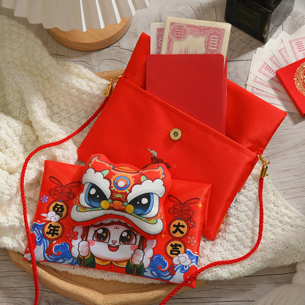 Kawaii Küülik 2023 Hiina Uue Aasta Kaunistused Rahakott Jänku Mündi Rahakott Hiina Punane Punane Ümbrik Tasku Hongbao Lapsed Kingitus Kotid 3