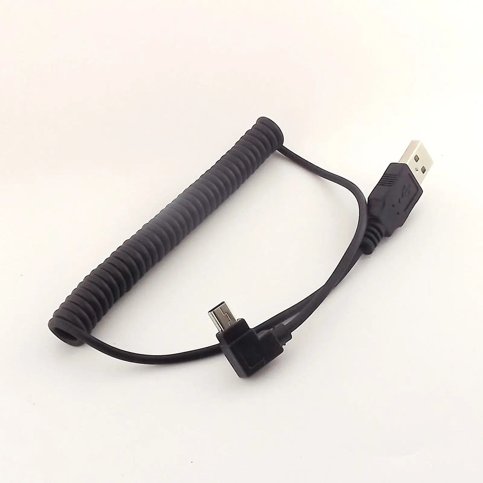 1tk Spiraal Rullis USB 2.0 Mees-Mini USB 5 Pin Mees Vasak Nurk Adapter Kaabel 5FT