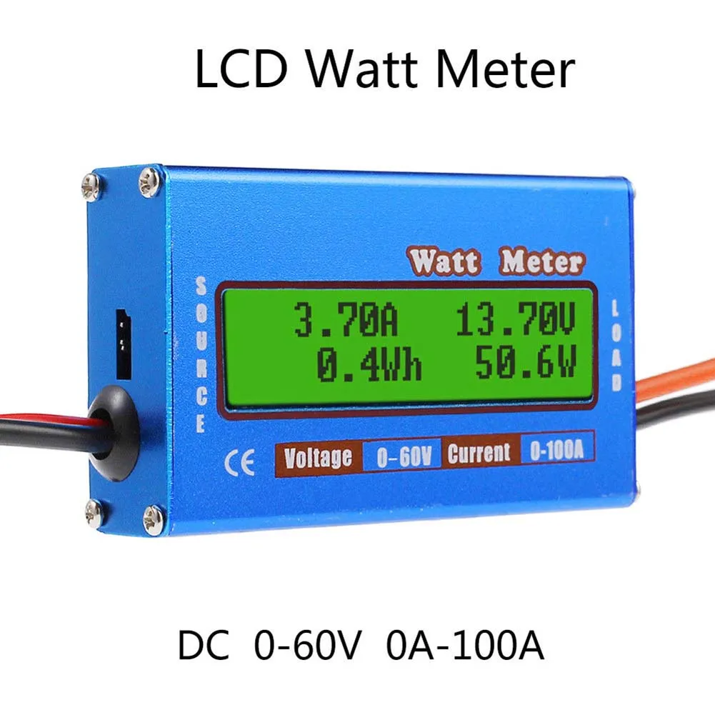 Äsja Digitaalse Monitori LCD Watt Meter 60V/100A SM Ammeter RC Aku Power Amp Analyzer CLA88