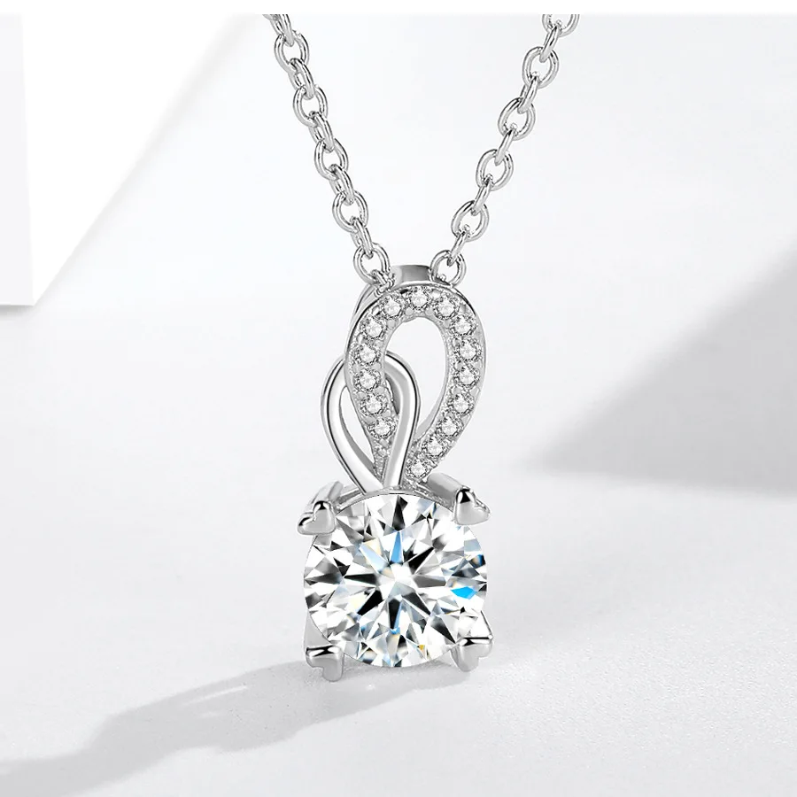 100% 925 Sterling Hõbe Päritolu Teemant Kaelakee Ripats Collares Mujer Hõbe 925 Ehted Teemant Ripatsid Gemstone Ehted