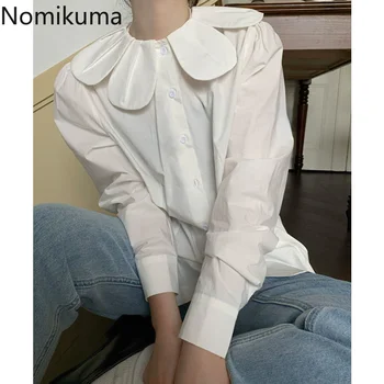 Nomikuma Blusas Mujer De Moda 2022 Kevad Sügis Värviga Lihtne, Stiilne Camisas De Mujer Vintage Elegantne Mood Naiste Pluus