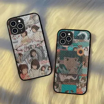 Spirited Away Ghibli Miyazaki Anime Telefoni Juhul Raske Leather Case for iPhone 11 12 13 Mini Pro Max 8 7 Plus SE 2020 X-XR, XS Coque
