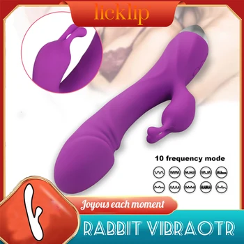 LICKLIP Küülik Vibraatorid Vagiina G Spot Kliitori Tiss Dual Stimulaator Massager Dildo Sugu Mänguasjad Kauplus Naistele Täiskasvanud Masturbators