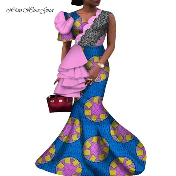 Aafrika Kleidid Naistele Kaua Dashiki Kleit Aafrika Prindi Rüü Africaine Femme Pluss Suurus Traditsioonilise Aafrika Riided WY7223