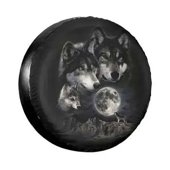 Kuu Wolf Pack Tätoveering Varuratta Rehvi Kate Veekindel, Tolmu-Tõend, UV Päikese Auto Ratta Covers14-17 tolli