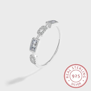 Uus Mood Pitsilisest Baguette Kõik-Ladies Diamond Ring S925 Algne Ehtne Hõbe Pool Pulmad Engagement Ehted