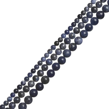 Sinine Ring Kivi Helmed 6/8/10mm Sobib Sinise Triibuline Kivi Käevõrud 16inch H744