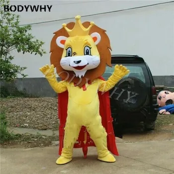 Multikas Loomade Cos Täitmise Staadiumis Prints Maskott Lõvi Kostüüm Sobib Pool Mängu Varustus Edendamine Karneval Halloween Kostüüm