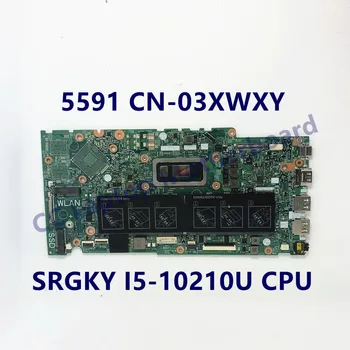CN-03XWXY 03XWXY 3XWXY Emaplaadi DELL 15 5591 Sülearvuti Emaplaadi Koos SRGKY I5-10210U CPU 100% Täis Testitud, Töötab Hästi 0