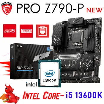 MSI PRO Z790-P DDR5 Intel Z790 Emaplaadi i5 13600K Combo PROTSESSOR i5 13600K Processor Kit lga1700 Intel 13. gen i5 13600K ATX Uus