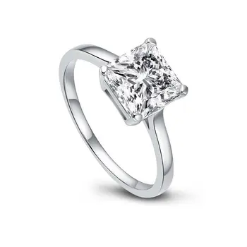 LESF Printsid 3 Karaati Moissanite Diamond 925 Hõbe Engagement Rõngad Naiste Elegantne Rõngad Naiste Pulm Ehteid