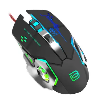 Helendav Gaming Mouse Mehaaniline Hiir koos LED Valgus, Mugav Ergonoomiline Programmeerimine Hiirte jaoks Lauaarvuti, Sülearvuti Gamer Hiir