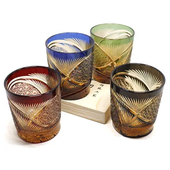 Loominguline Viski Galsses Jaapani Populaarne Edo Multi-Värvi Joomine Klaasi 9 OZ Amber Crystal Viski Klaasi Viskit Koos kinkekarbis 0