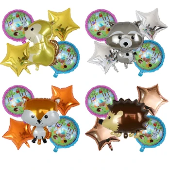 5tk Loomade Õhupallid Komplekt Siil Pesukaru Ahv Fox Õhu Globos Laste Sünnipäeva Baby Shower Kaunistused Lastele, Mänguasjad, Kingitused