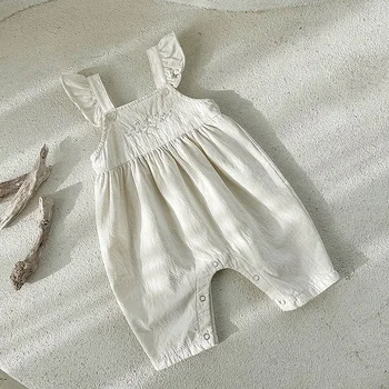 2022 Kevad Sügis Baby Girl Püksid Tikitud Lill Tunked Baby Püksid
