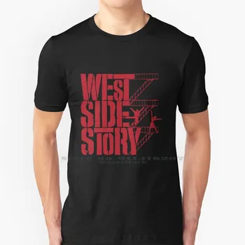 West side Story Logo T-Särk Puuvillane 6XL Wss West side Story Natalie Wood, Leonard Bernstein Kooli muusika Latino Rachel Zegler