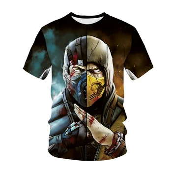 Mortal Kombat 3D Print T-särk Mood Võitlus Mäng Streetwear Meeste ja Naiste Spordi-Vabaaja T-Särk, Hip-Hop Riided Mees Tshirt Tops