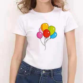 2021 Valge Naiste T-Särk Prindi Tüdrukud Suvel Lühikesed Varrukad Esteetiline Top Tees Mood Liiga Lady Tshirt Ullzang Streetwear