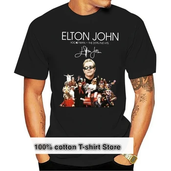 Elton John Raketi Mees: Lõpliku Tabab Allkiri T-Särk 2019 S-5XL