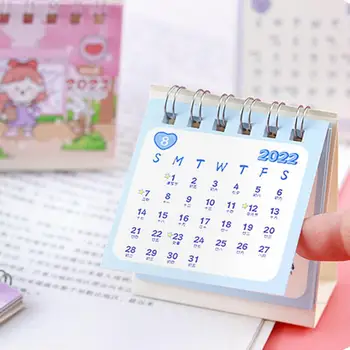 Mini Kalender Dekoratiivne Lai Rakendus 2023 Laua Kalender Cartoon Tüdruk Prindi Sile Lehte Keerates 2023 Laua Kalender