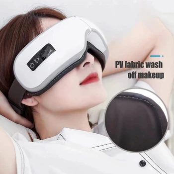 Kaasaskantav 4D Smart Turvapadi Vibratsiooni Silma Massager Silmade Hooldus Instrumen Kütte Bluetooth Muusika Leevendab Väsimust Ja Tumedad Ringid