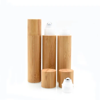 5tk Keskkonna Bambus Klaas Rulli Pudelit Plastikust Sisemine Jaoks Eeterlikud Õlid, Muskus Õlid Parfüüm Aroom Tühi Alam-villimise