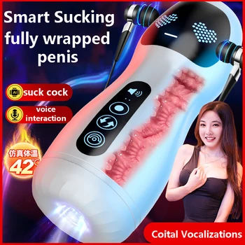 Tõeline Vaginas Meeste Sugu Mänguasjad Meeste Peenise Imemine Masina Vibratsiooni Vaakum Vagiina Masturbatsioon Cup Täiskasvanute Sex Robot Sex Shop