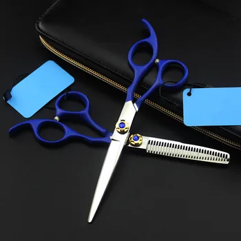 professionaalne jaapan 6 tolline sinine juuste wrench set salong juuste lõikamine barber makas soeng hõrenemine käärid juuksuri käärid