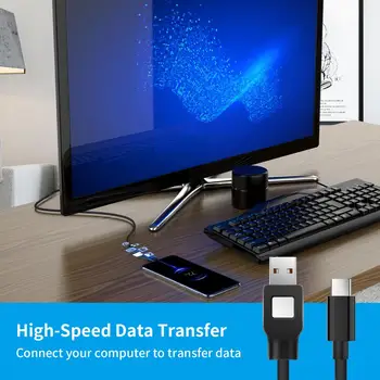 Multifunktsionaalne laadimiskaabel Kiire Laadimine Andmete Edastamine Bluetooth-ühilduva 5.0 USB Type-C-Heli Tekitaja Andmete Line