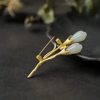Inspiratsiooni Disain Hiina Stiilis Vintage Magnolia Sõle Unikaalse Vana Kuld Käsitöö Võlu Brändi Daamid Hõbe Ehted