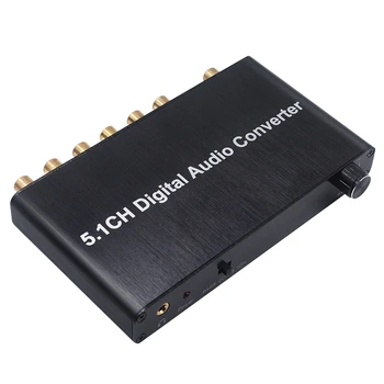 5.1 CH Digital Audio Converter Dekooder SPDIF Koaksiaal RCA AC3, DTS HDTV Jaoks Võimendi Soundbar