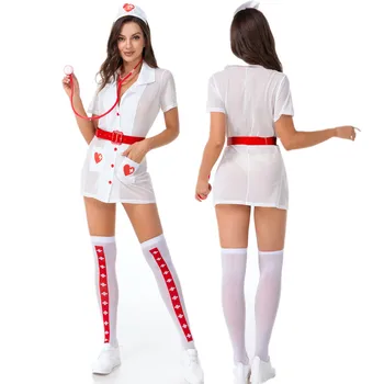 Naiste Seksikas Pesu Naughty Head Nurse Riided Ühtne Kiusatus Cosplay Kostüümid Halloween Fancy Kleit