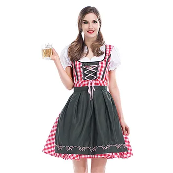 Uus Saksamaa Traditsioon Oktoberfest Dirndl Õlu Tüdruk Kostüüm Kleit+Põll