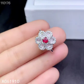 KJJEAXCMY trahvi ehteid 925 sterling hõbe inkrusteeritud loomulik ruby gemstone populaarsem naine ringi toetada avastamise trendikas