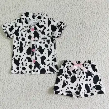 lapsed suve riideid 2-osaline komplekt vastsündinud beebi tüdruku riided set lehm lühikese varrukaga top ja lühikesed püksid riided teise lapse riiete komplekt