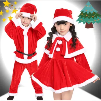 Vastsündinud Beebi Tüdruk Poiss jõulupidu Riided Riided Hat Set Velvet Imiku Väikelapse Lapse Kostüüm Tunked Riided 18M-14T
