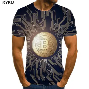 3d Tshirt Bitcoin T-särk Meestele, Abstraktse T-särgid 3d Retro Tshirt Trükitud Harajuku lõbusad T-särgid, Lühikesed Varrukad suvel Jahe Slim 1
