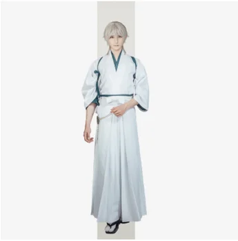 Anime Touken Ranbu Online Tsurumaru Kuninaga Kimono Mehed Naised Coaplay Kostüüm Top + Püksid + Vöö + Bänd 2
