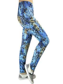INDJXND Jagada Trükitud Naiste Sinine Leopard Säärised Õhuke Stretch Püksid Kõrge Vöökoht Treening Jooga Fitness Pükste Naiste Rõivad 2