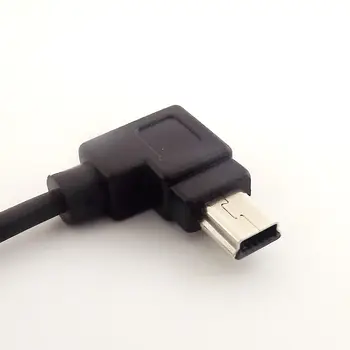 1tk Spiraal Rullis USB 2.0 Mees-Mini USB 5 Pin Mees Vasak Nurk Adapter Kaabel 5FT 2