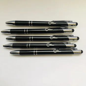 Isikliku musta alumiiniumist pastapliiats reklaami luksus pen kohandatud logo odav metallist pastapliiats 3