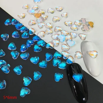 Haldjas Aurora Sümfoonia Teemant Läbipaistev Mitmevärviline Segamine Nail Art Purustatud Klaasi Nail Kivid ebaregulaarne Rhinestone 3