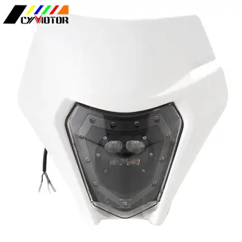 Mootorratta LED-Vilkur Esilaterna Pea Lamp Valgus Universal Jaoks KTM husqvarna SUZUKI Kawasaki YAMAHA Dirt Bike 3